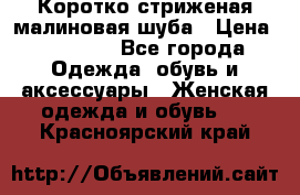 Коротко стриженая малиновая шуба › Цена ­ 10 000 - Все города Одежда, обувь и аксессуары » Женская одежда и обувь   . Красноярский край